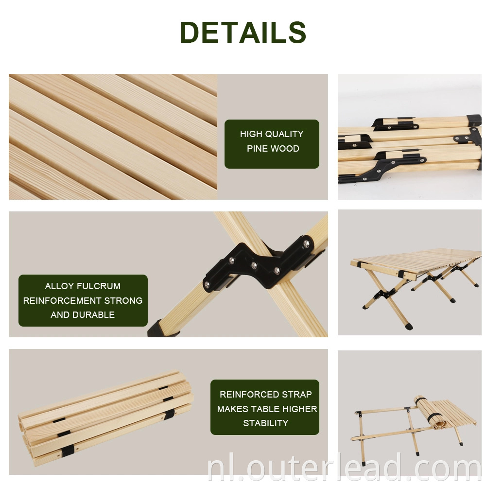 Dennen houten opvouwbare rechthoekige tafel 90x60 cm middelgrote grootte